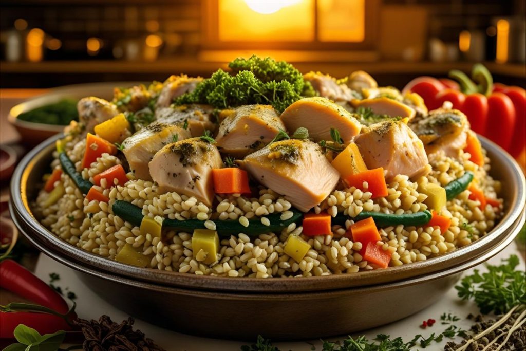 Hotpot Usulü Tavuklu ve Bulgurlu Güveç Tarifi: